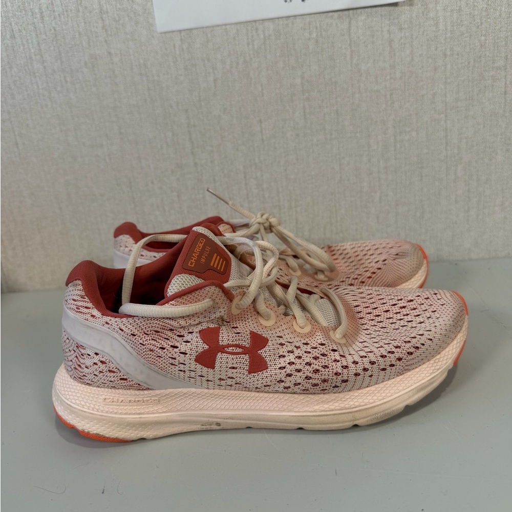 Under Armour Women's Running‎ Sneaker Charged Impulse Shoes Peach Plasma SZ 7